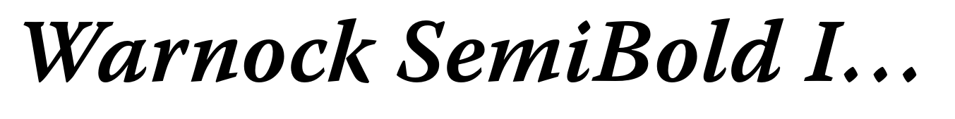 Warnock SemiBold Italic Caption